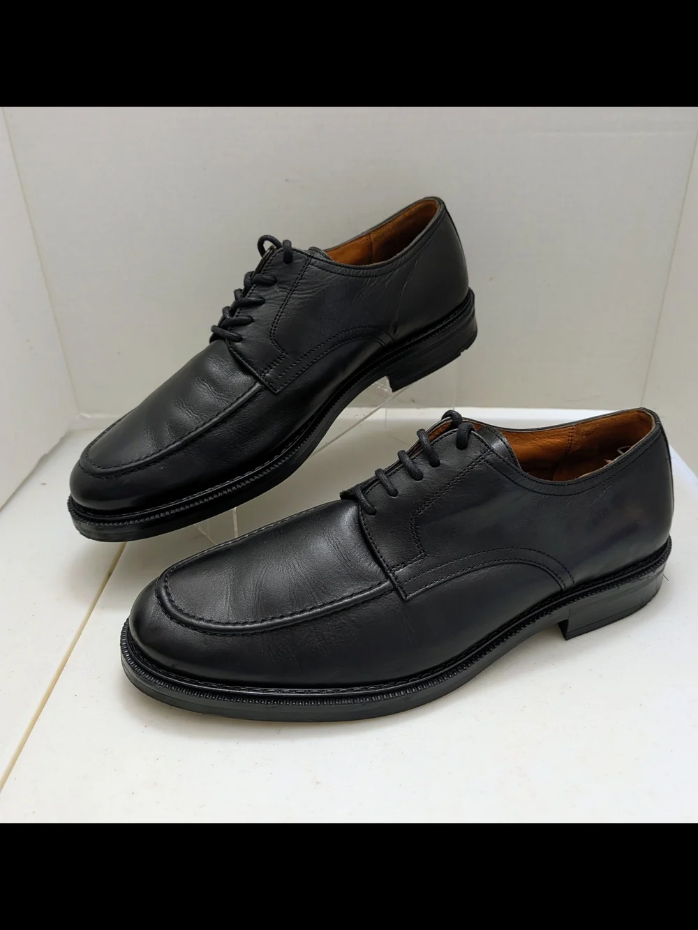Bill Blass Tucker Men's SIZE 13 D BLACK Leather Dress Shoes Made In Italy